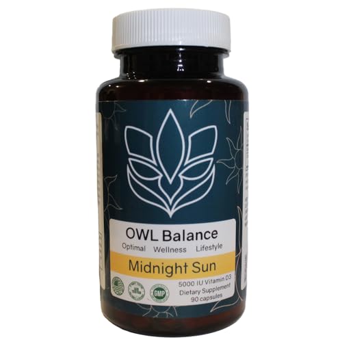 Suplemento premium vitamina D3 OWL Balance Midnight Sun D3