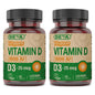 Suplemento Vegano Vitamina D3 DEVA paquetede 90 tabletas pequeñas