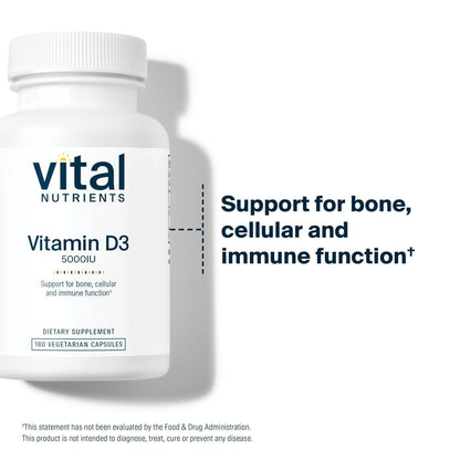 Suplemento vitamina d3 Vital Nutrients envase frontal