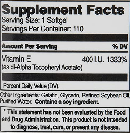 Suplemento vitamina e antioxidante 21st Century 400IU