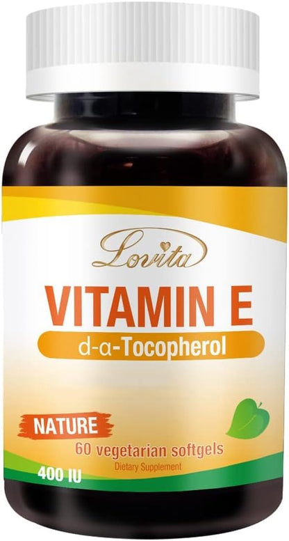Suplemento vitamina e natural Lovita 400 UI frasco