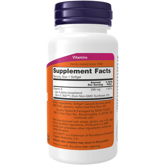 Suplemento vitamina E natural sin soya gel capsulas
