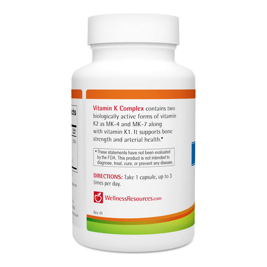 Suplemento vitamina K para huesos y corazón sin aditivos dañinos