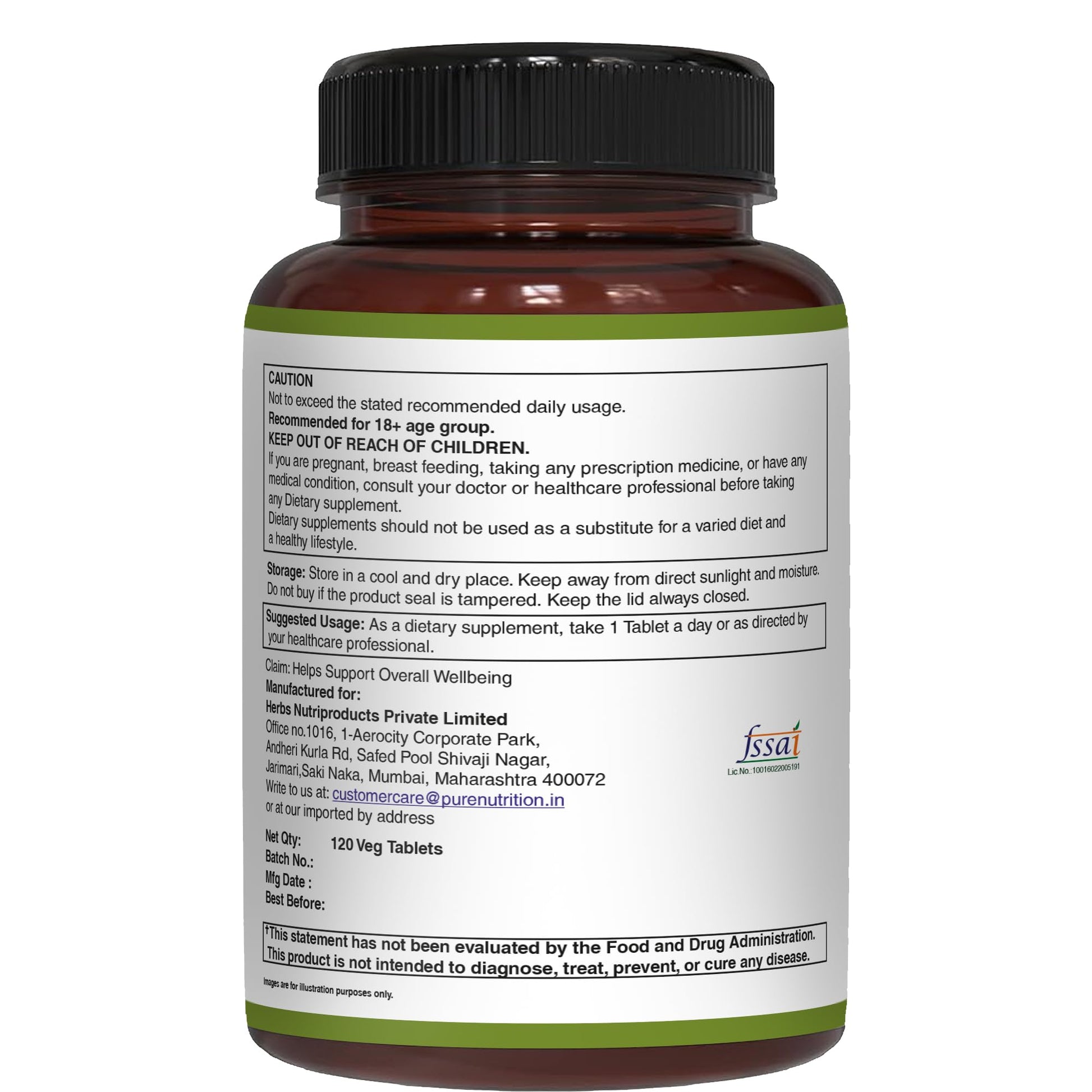 Suplemento vitamina K Pure Nutrition con etiquetado transparente y claro