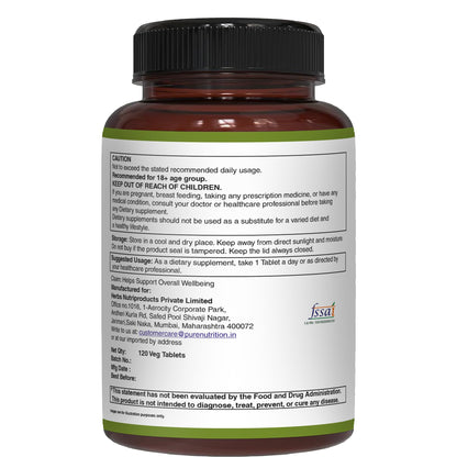 Suplemento vitamina K Pure Nutrition con etiquetado transparente y claro