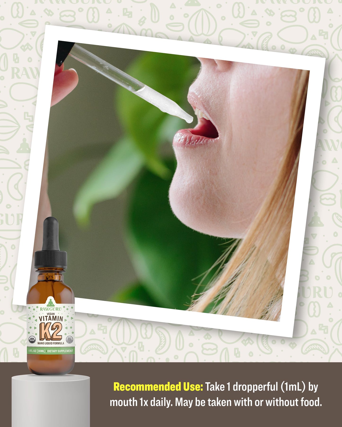 Suplemento de vitamina K2 líquido RawGuru