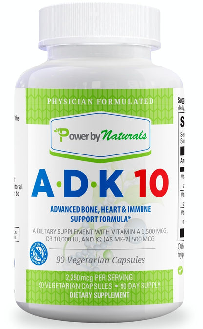 Suplemento vitamina K2 MK7 con D3 y A Power By Naturals