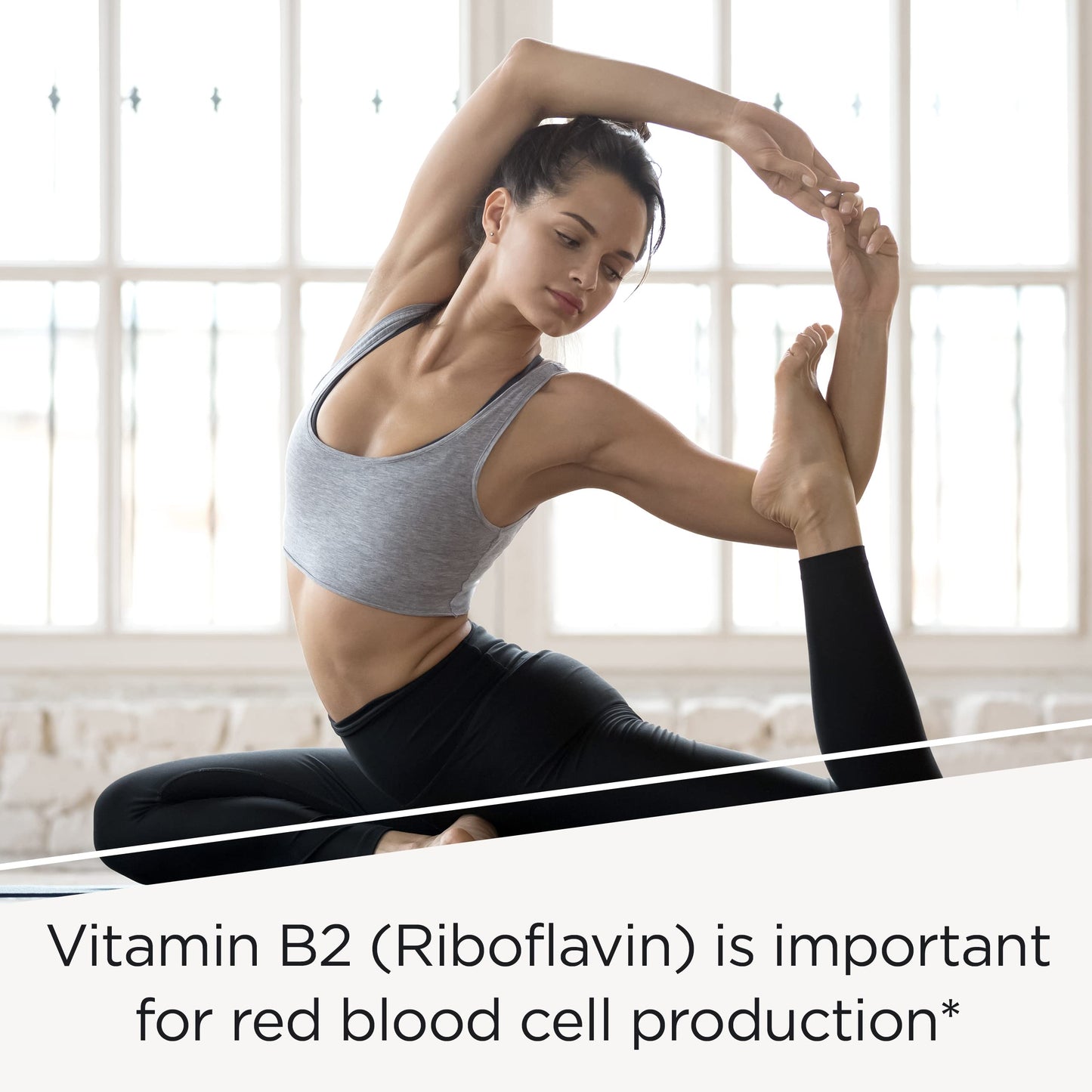 Suplemento de vitamina riboflavina para energía celular y salud
