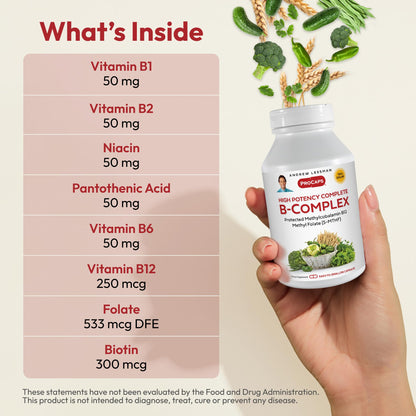 Suplemento vitaminas B alta potencia Andrew Lessman