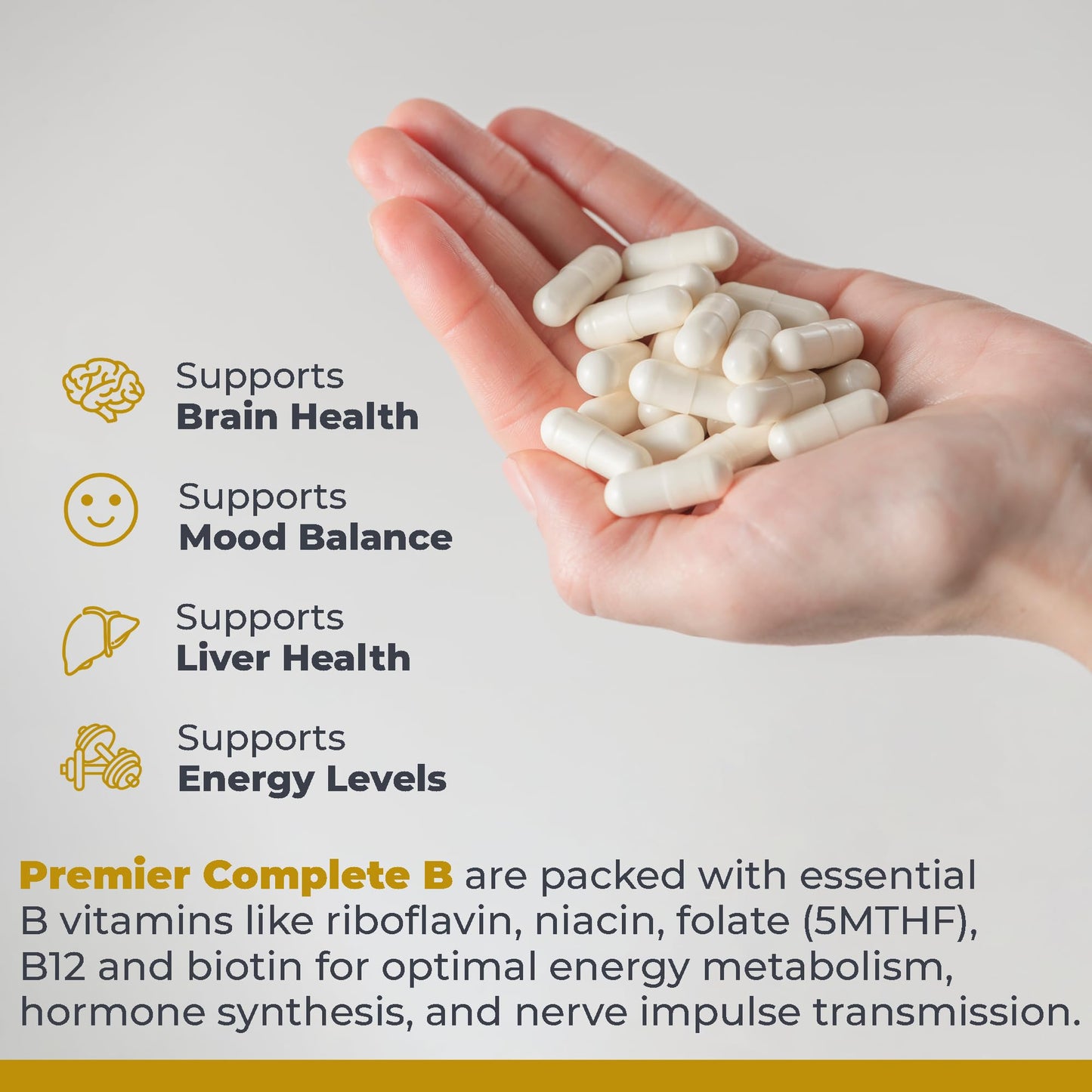 Suplemento vitaminas B complejo Premier Research Labs fórmula completa