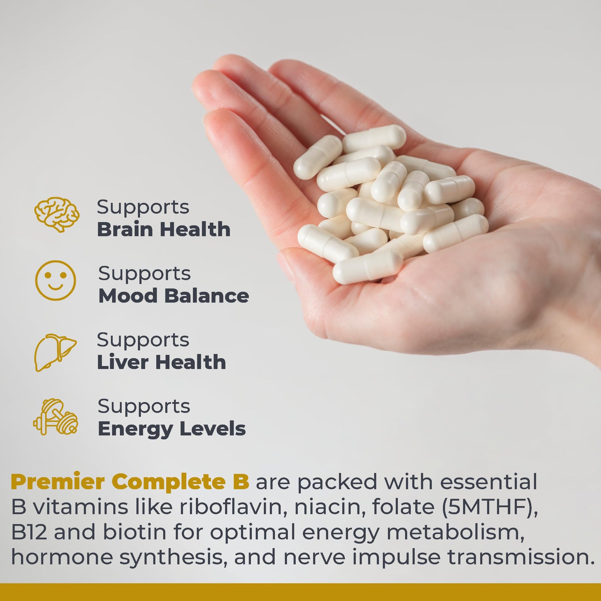 Suplemento vitaminas B complejo Premier Research Labs fórmula completa