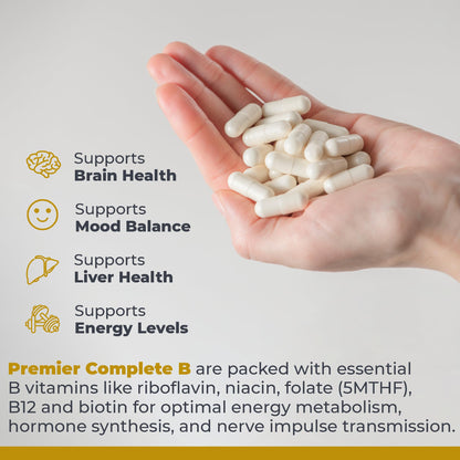 Suplemento vitaminas B complejo Premier Research Labs fórmula completa