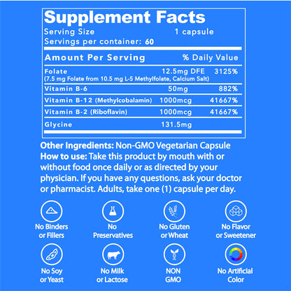 Suplemento vitaminas B sin OMG y sin gluten en cápsulas