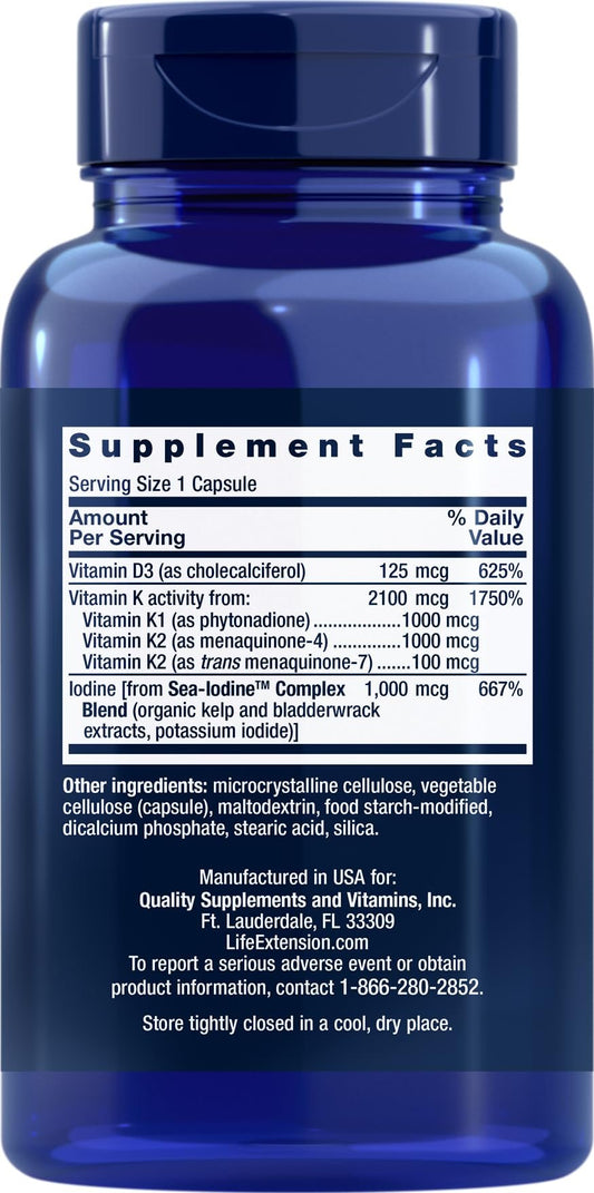 Suplemento Vitaminas D y K etiquetas e ingredientes