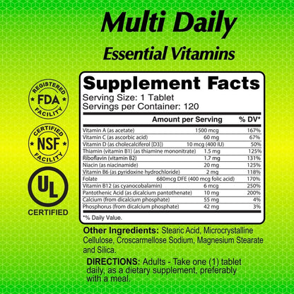 Suplemento con vitaminas esenciales ALFA VITAMINS