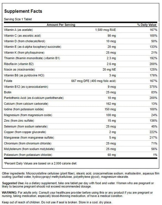 Suplemento vitaminas esenciales Swanson
