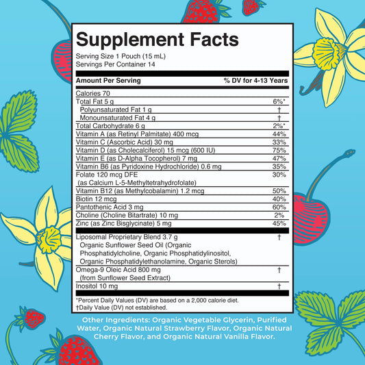 Suplemento de vitaminas para niños, 14 dosis individuales