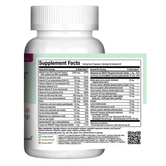Suplemento vitamínico para adolescentes