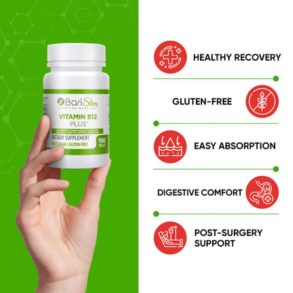 Suplemento vitamínico BariSlim B12 plus para energía y bienestar