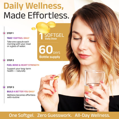 Suplemento vitamínico biosyntra con aceite de coco para mejor absorción