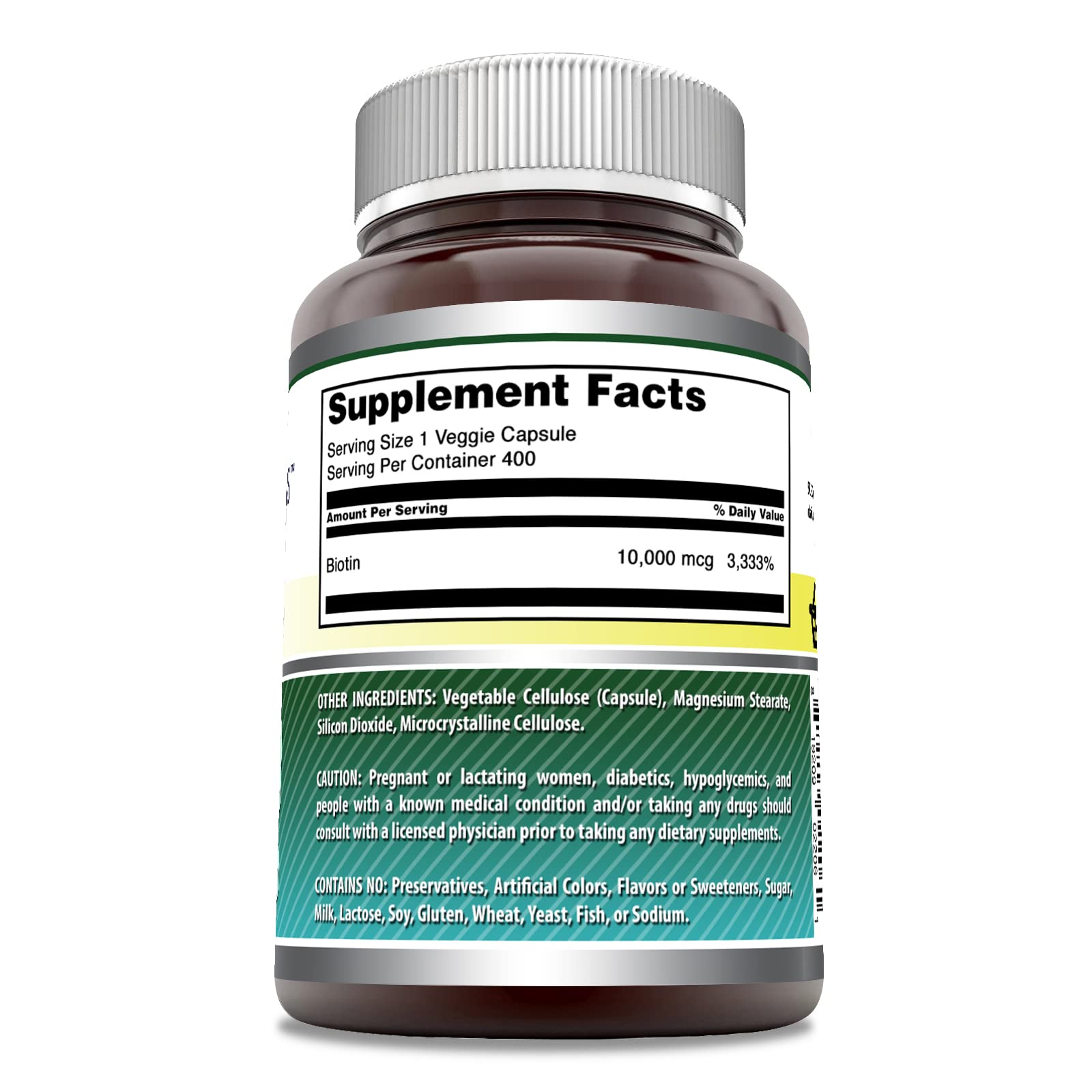 Suplemento vitaminico biotina 10000mcg amazing formulas 400 caps