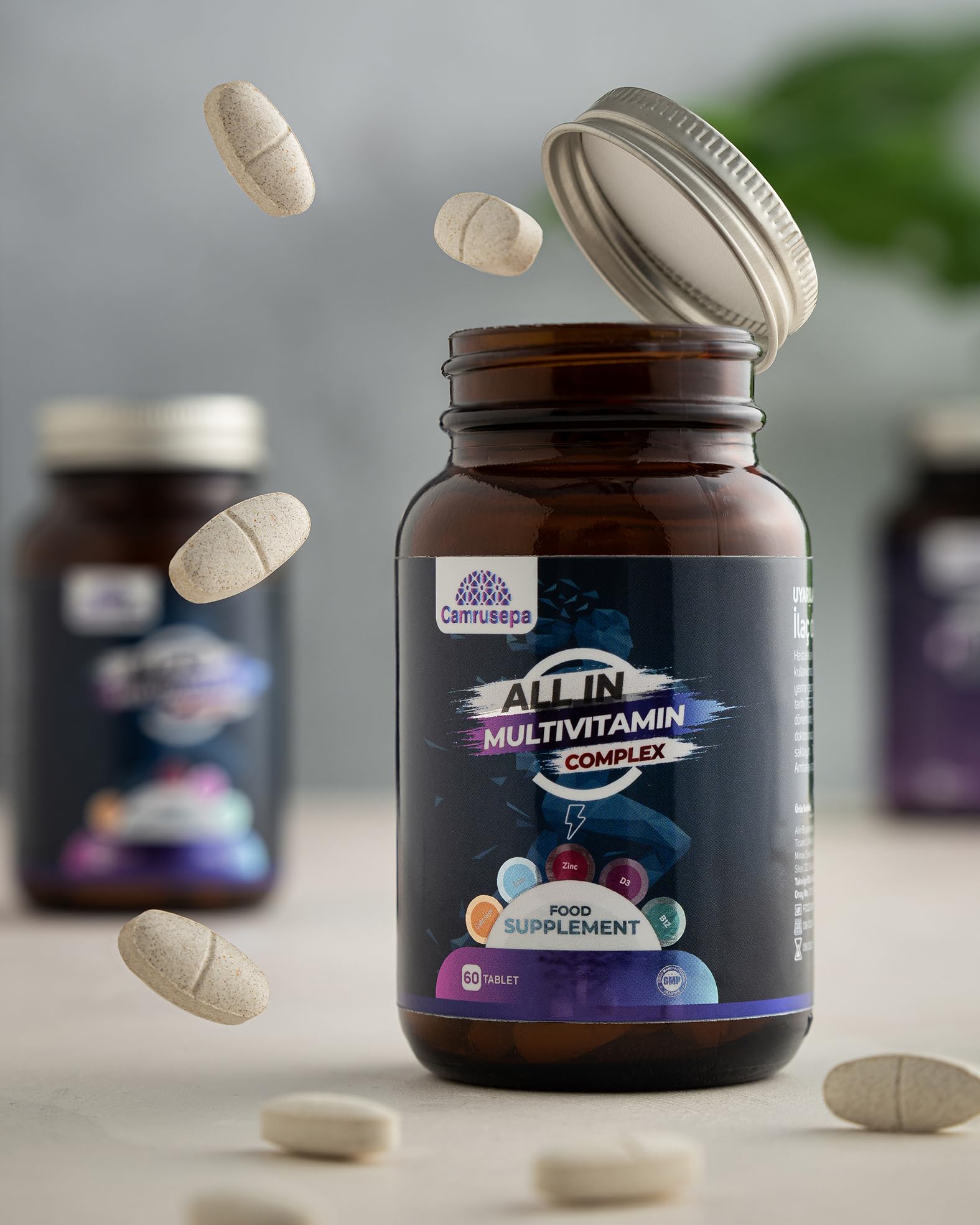 Suplemento vitamínico CAMRUSEPA sin gluten ni lactosa