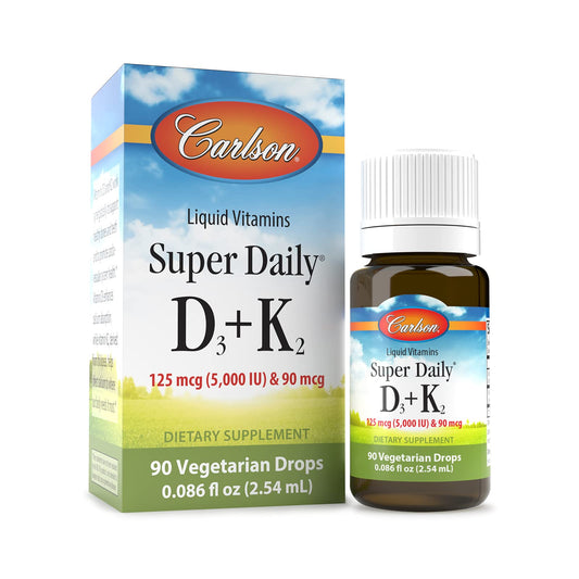 Suplemento vitamínico Carlson D3 y K2 gotas líquidas