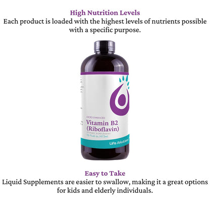 Suplemento vitamínico líquido vitamina b2 riboflavina