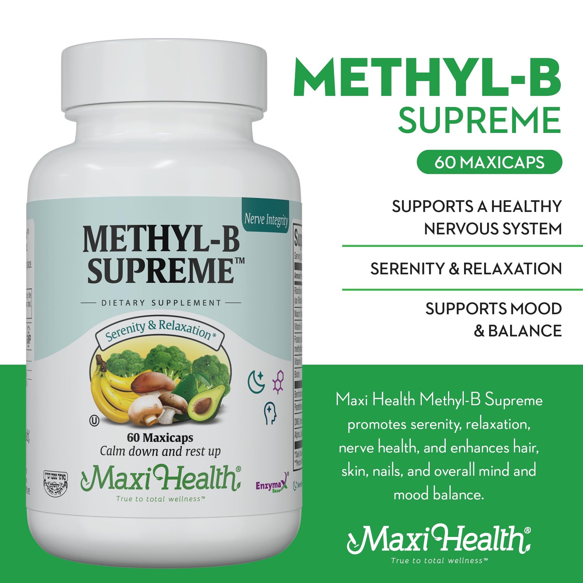 Suplemento vitamínico Maxi Health: sin gluten, kosher
