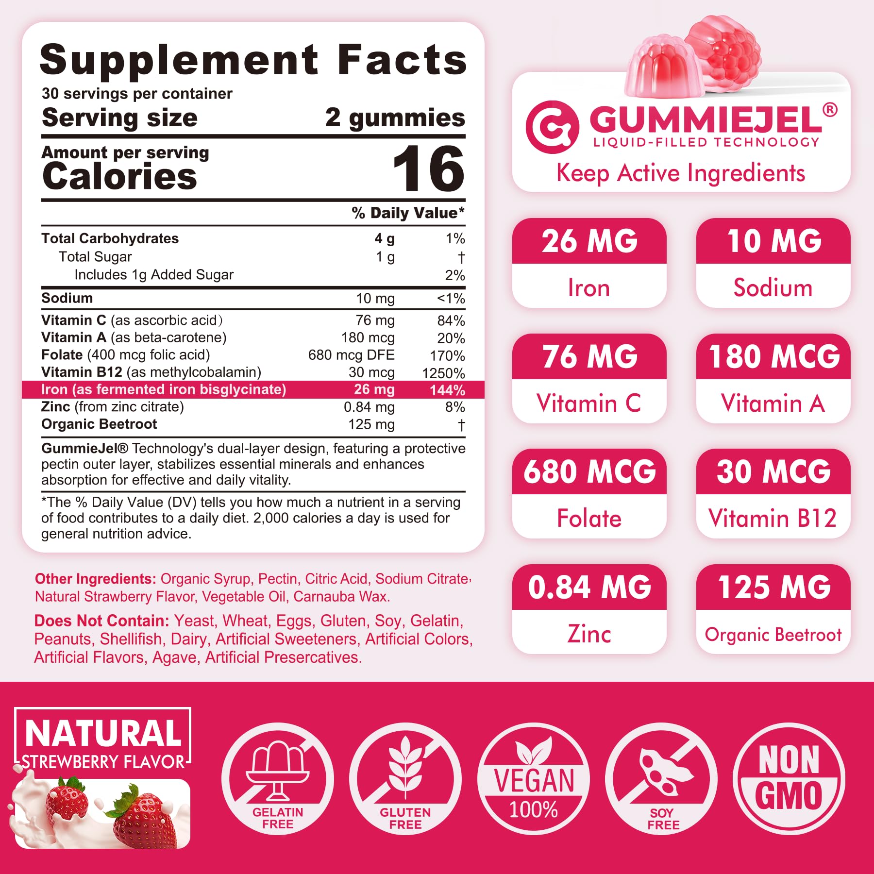 Suplemento vitamínico Nextdia B12 y gomitas veganas hierro