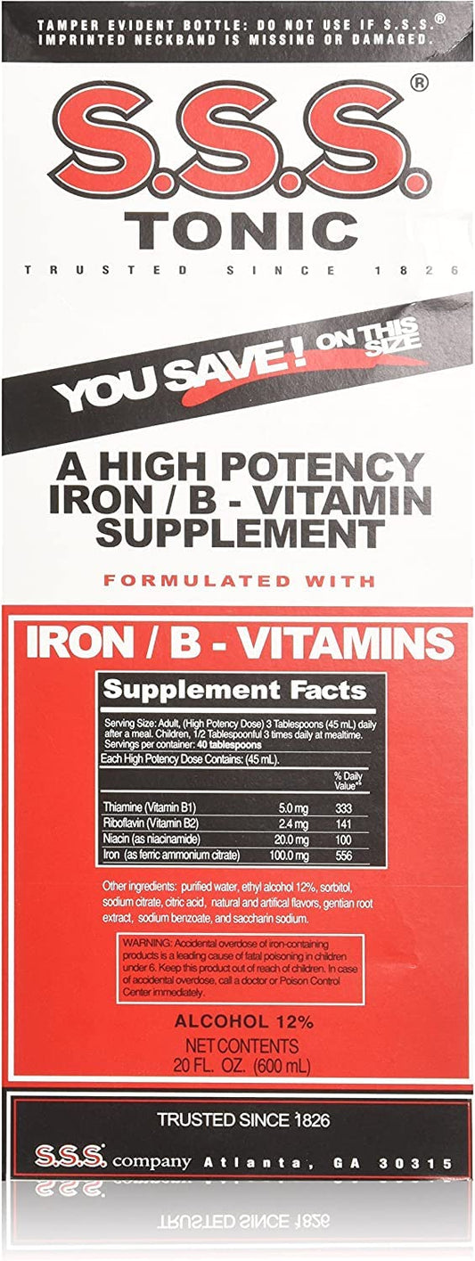 Suplemento vitamínico S.S.S. tónicum líquido 20 oz