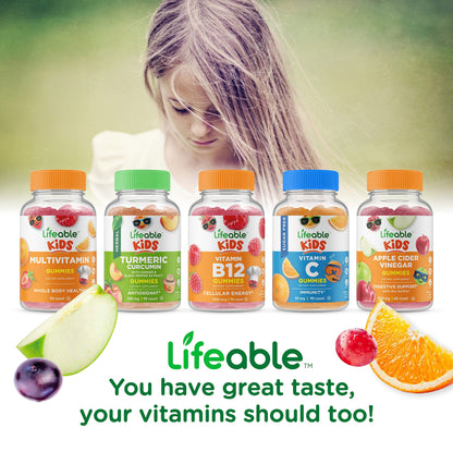 Suplemento vitamínico vegano Lifeable Biotin Kids y Curcumina