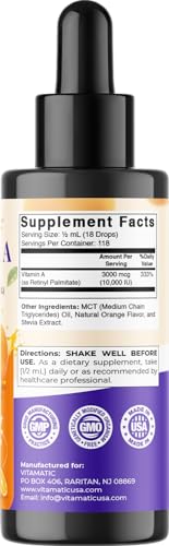 Suplemento Vitamatic sin azúcar Vitamina A retinil palmitato