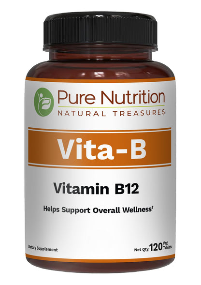 Suplemento vitamínico vitamina b12 pure nutrition frontal
