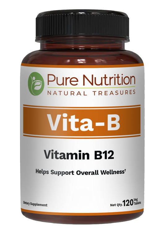 Suplemento vitamínico vitamina b12 pure nutrition frontal