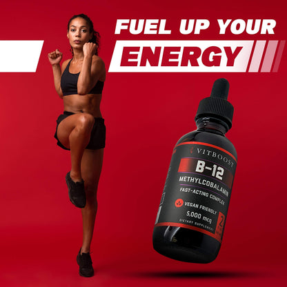 Suplemento vitamínico VitBoost gotas B12 con biotina