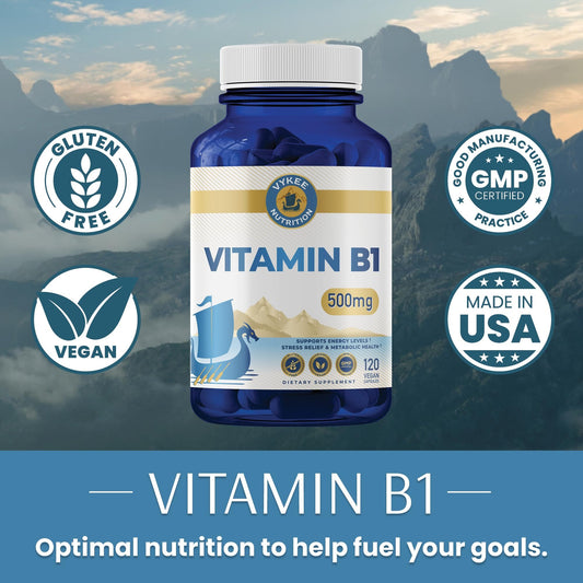 Suplemento Vykee cápsulas vitamina B1 apoya sistema nervioso salud cerebral