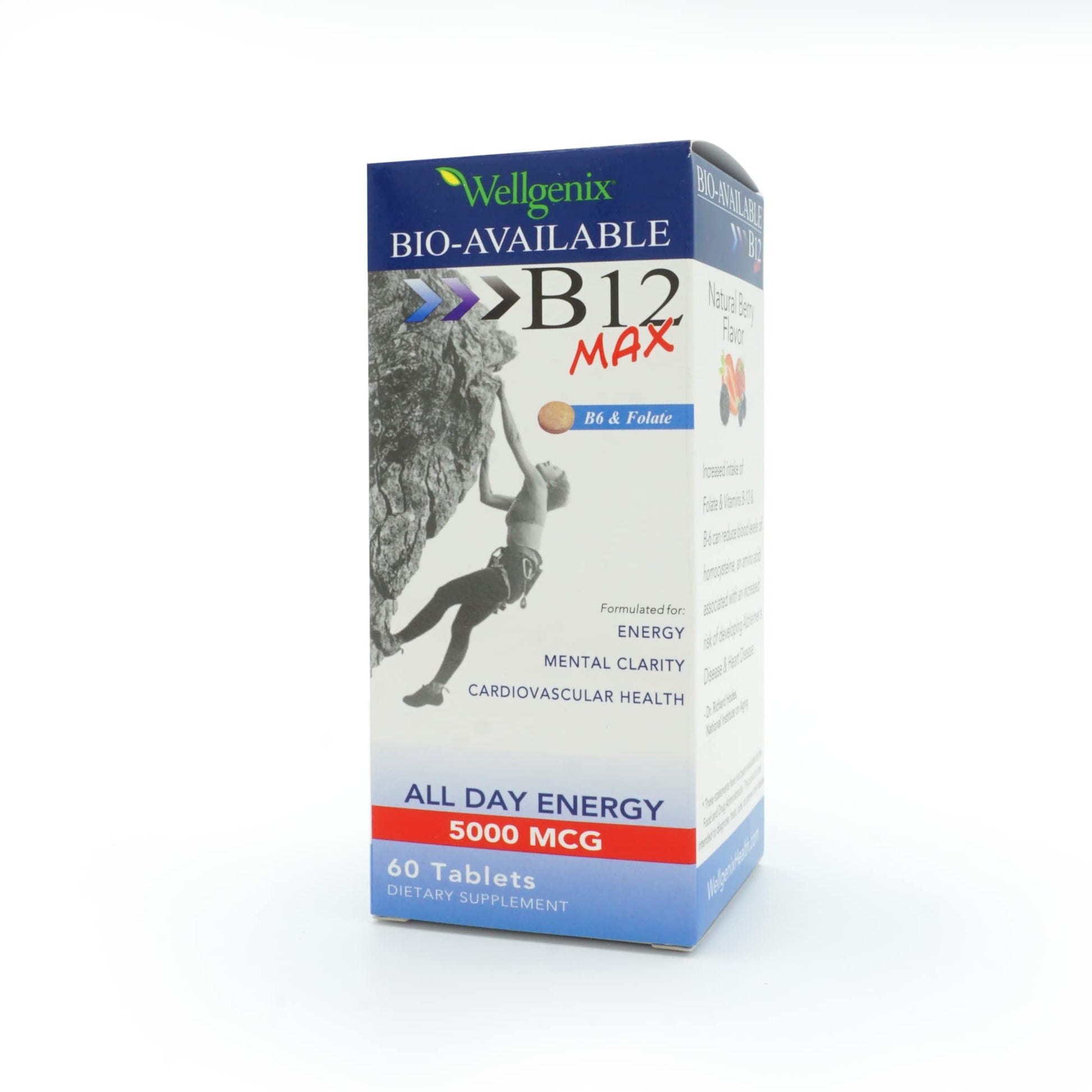 Suplemento Wellgenix B12 Max para energía y salud cardiovascular