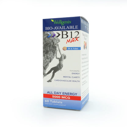 Suplemento Wellgenix B12 Max para energía y salud cardiovascular