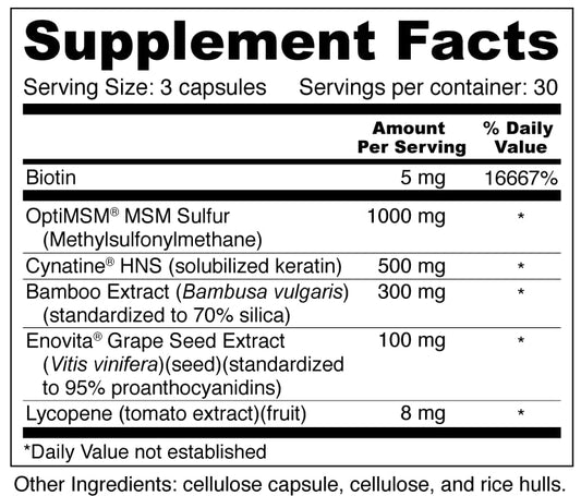 Suplemento Wellness Resources para uñas fuertes y piel saludable