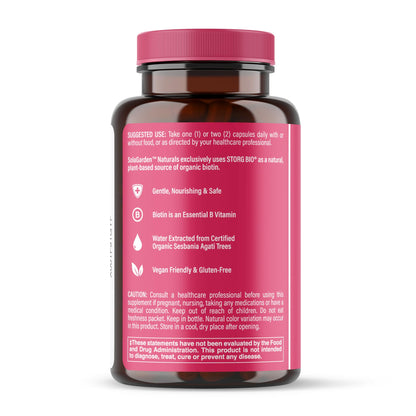 Suplemento Whole Food biotina para salud de cabello piel y uñas