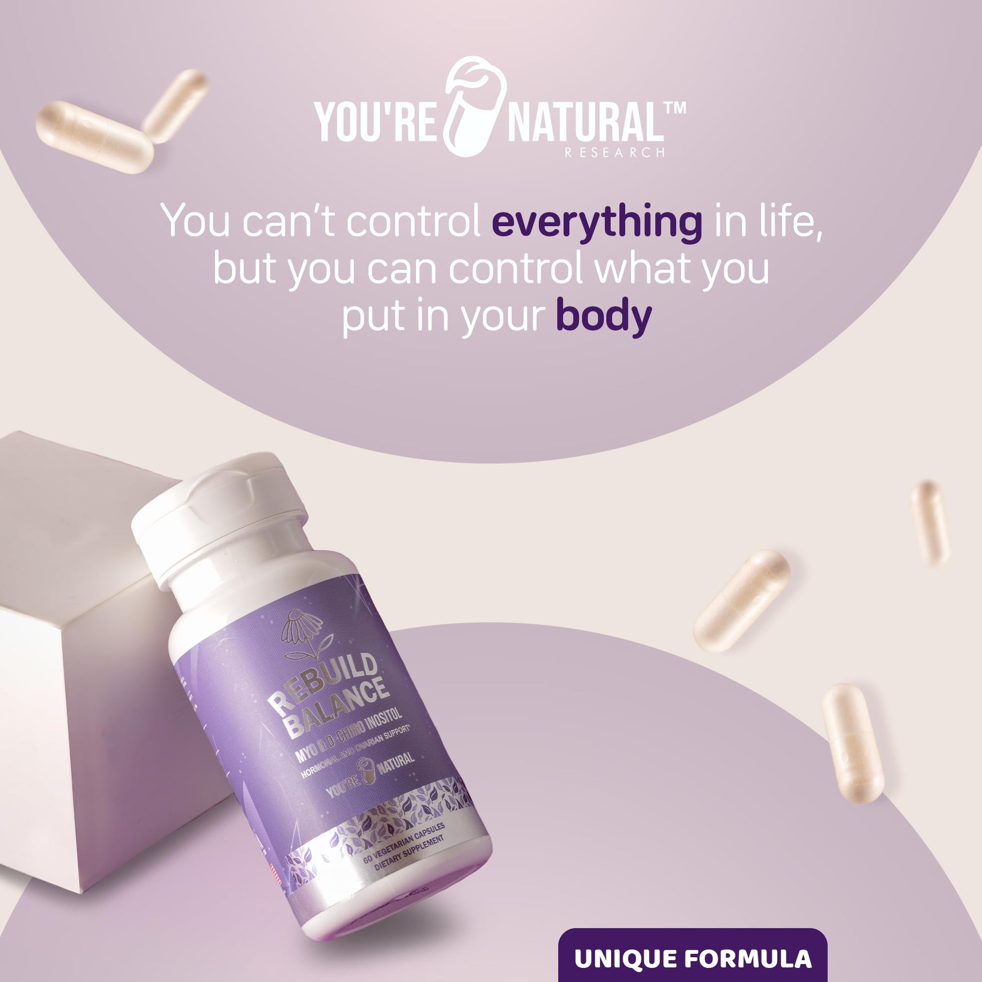 Suplemento You're Natural Rebuild Balance con fórmula clínica probada