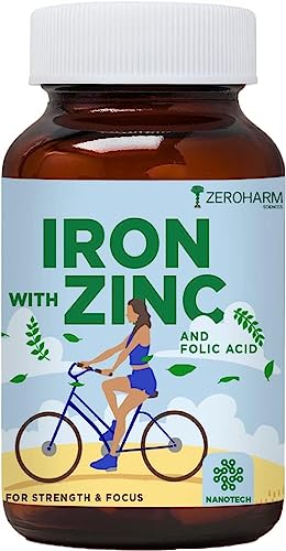 Suplemento zinc ácido fólico hierro vegetal 60 tabletas pub générico