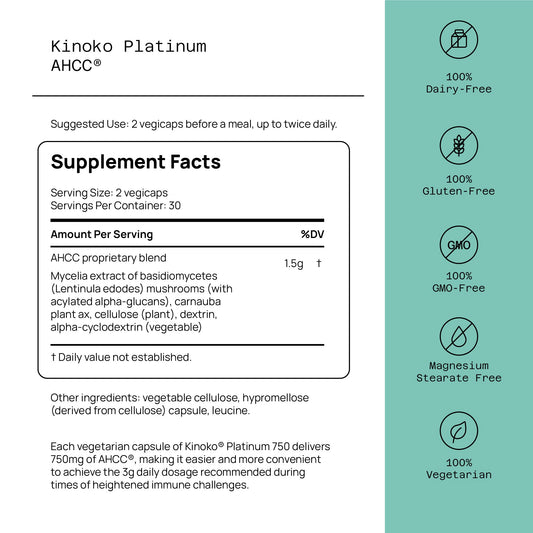 suplementos ahcc kinoko platinum y advasorb vitamina c