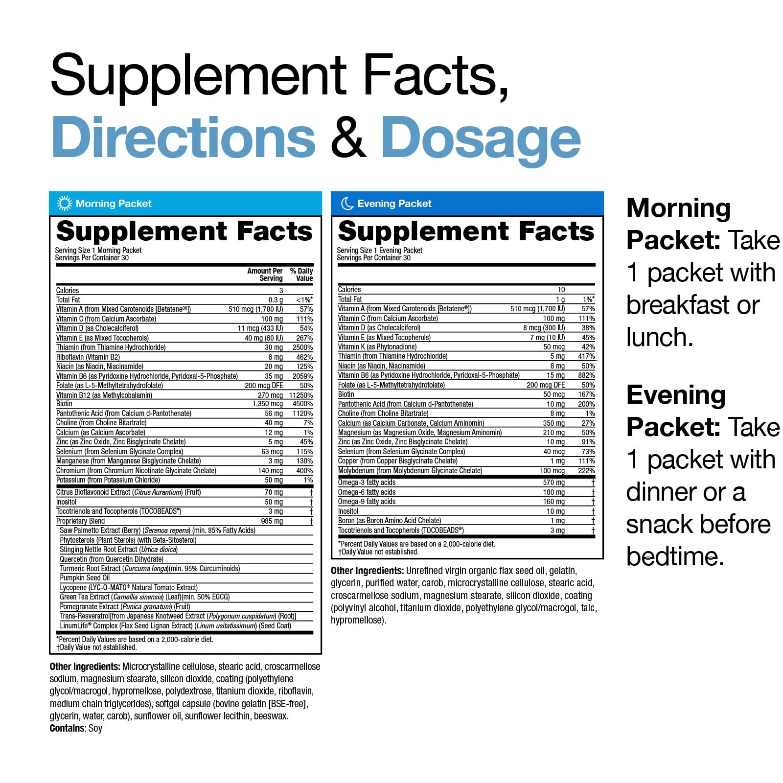 Información de suplementos y dosificación VitaMedica
