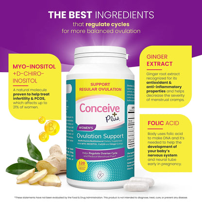 Suplementos para fertilidad masculina Conceive Plus empaquetados