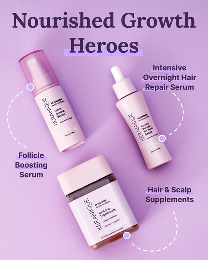 Suplementos Keranique cuidando cabello femenino