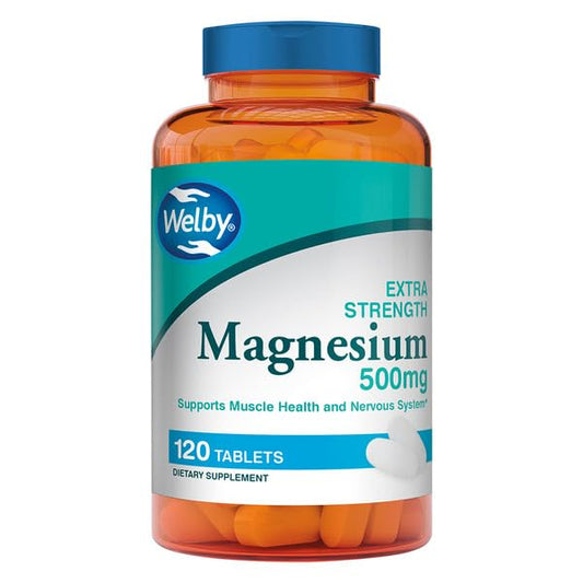 Suplementos magnesio Welby botella 500 mg 120 tabletas
