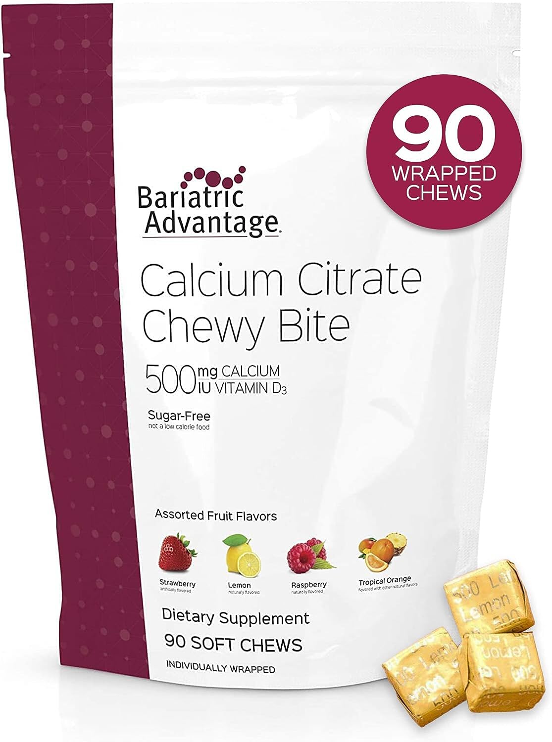 Suplementos masticables Bariatric sabor cítrico