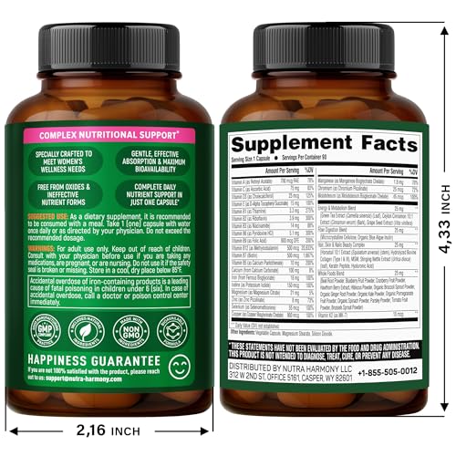 Suplementos multivitamínicos para mujeres en cápsulas Nutraharmony